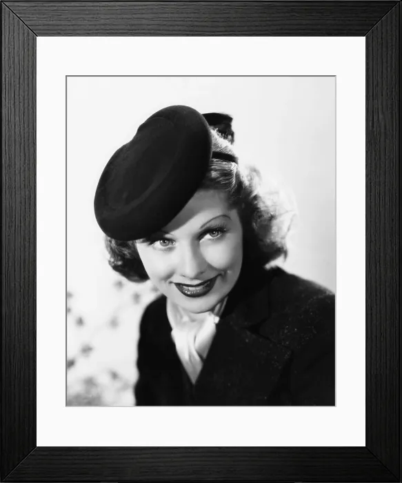Framed Print : BEAUTY FOR THE ASKING, Lucille Ball, modeling a black felt pillbox hat by Edward Stevenson, 1939 Framed Print : BEAUTY FOR THE ASKING, Lucille Ball, modeling a black felt pillbox hat by Edward Stevenson, 1939