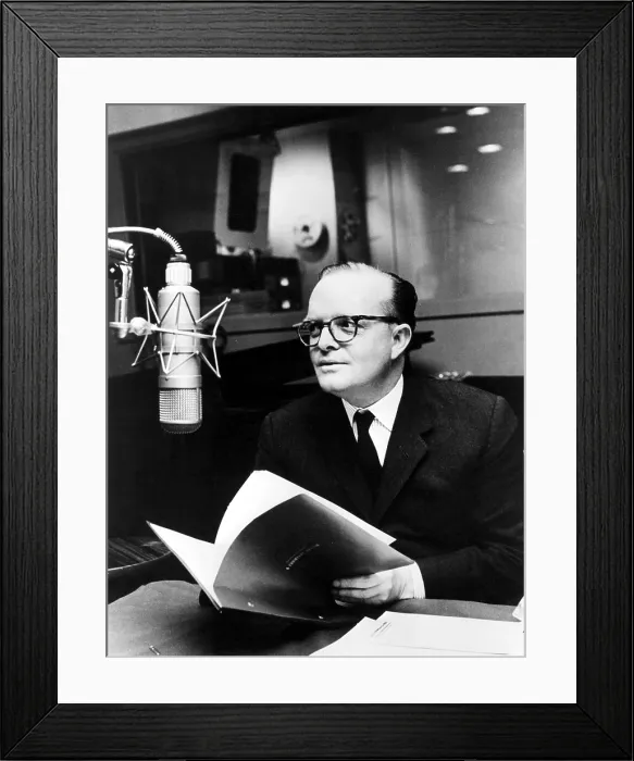 Framed Print : Truman Capote in studio for A CHRISTMAS MEMORY (TV) in 1967.. Courtesy: CSU Archives  /  Everett Collection