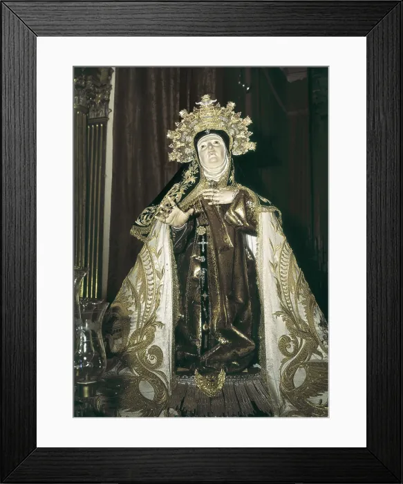 Framed Print : FERNANDEZ, Gregorio (1576-1636). Saint Teresa de Jesus. 17th c. SPAIN. Avila. Convent of Saint Teresa. Polychrome wood. Castilian School. Baroque art. Sculpture on wood