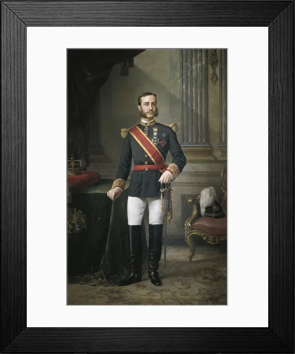 Framed Print : OJEDAManuel (19th c.). Portrait of Alfonso XII. 1884. Oil on canvas. AISA / Everett Collection (121331)**US SALES ONLY**