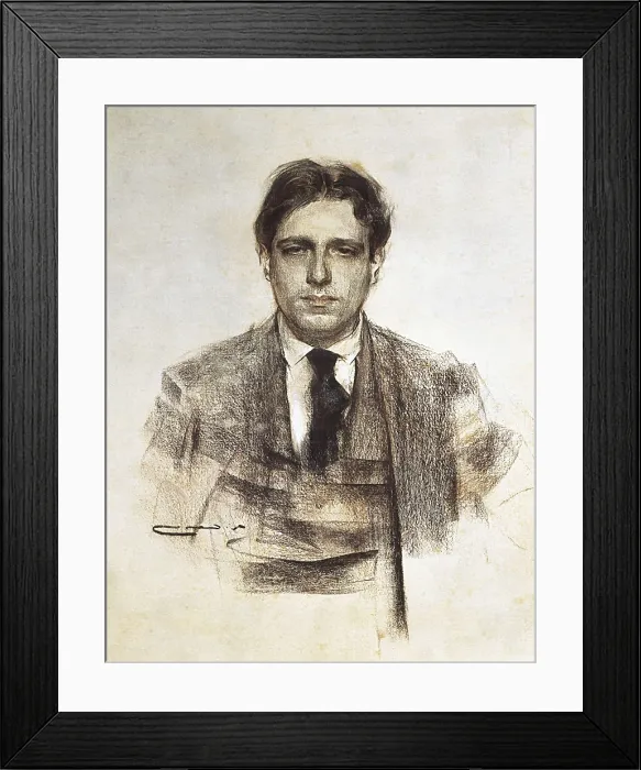 Framed Print : CASAS i CARBO, Ramn (1866-1932). Portrait of Eugeni d'Ors. 1899 - 1905. Modernism. Drawing. SPAIN. Barcelona. National Art Museum of Catalonia Framed Print : CASAS i CARBO, Ramn (1866-1932). Portrait of Eugeni d'Ors. 1899 - 1905. Modernism. Drawing. SPAIN. Barcelona. National Art Museum of Catalonia