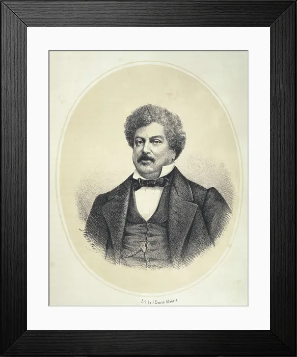 Framed Print : DUMAS, Alexandre (1802-1870). Portrait od Alexandre Dumas. Litography. SPAIN. Barcelona. Biblioteca de Catalunya (National Library of Catalonia) Framed Print : DUMAS, Alexandre (1802-1870). Portrait od Alexandre Dumas. Litography. SPAIN. Barcelona. Biblioteca de Catalunya (National Library of Catalonia)