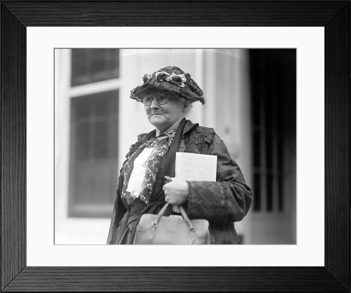 Framed Print : Mother Jones. Mary Harris Jones, at the White House, Washington, DC. photo September 26, 1924