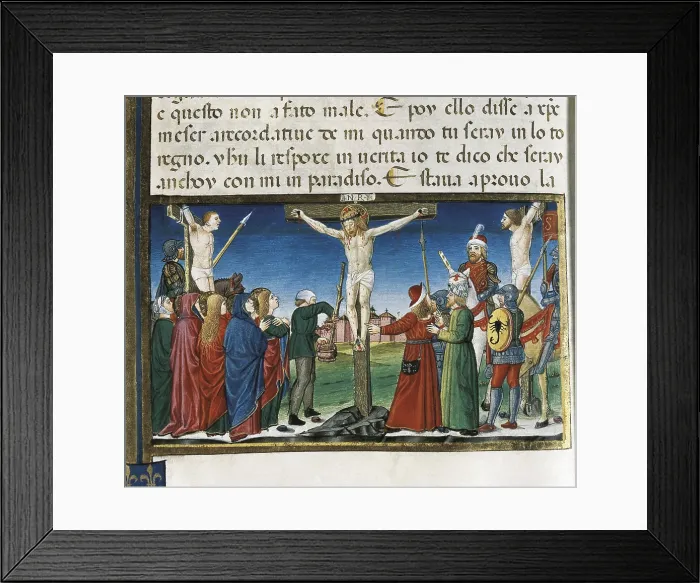 Framed Print : DE PREDIS, Cristoforo (1440-1486). Stories of Saint Joachim, Saint Anne, Virgin Mary, Jesus, the Baptist and the End of the World. 1476
