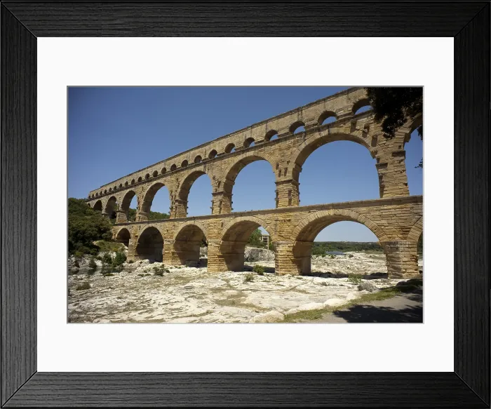 Framed Print : FRANCE. Vers-Pont-du-Gard. Roman aqueduct and bridge on river Gard (Pont du Gard). Built in 1st AD. - Paul Maeyaert / Iberfoto / Everett Collection (123833)**US SALES ONLY** Framed Print : FRANCE. Vers-Pont-du-Gard. Roman aqueduct and bridge on river Gard (Pont du Gard). Built in 1st AD. - Paul Maeyaert / Iberfoto / Everett Collection (123833)**US SALES ONLY**
