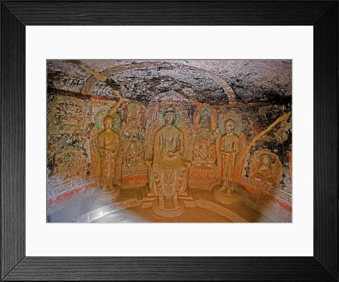 Framed Print : CHINA. NORTH WEST. The Silk Road. Binglingsi Grottoes. AISA / Everett Collection**US SALES ONLY**