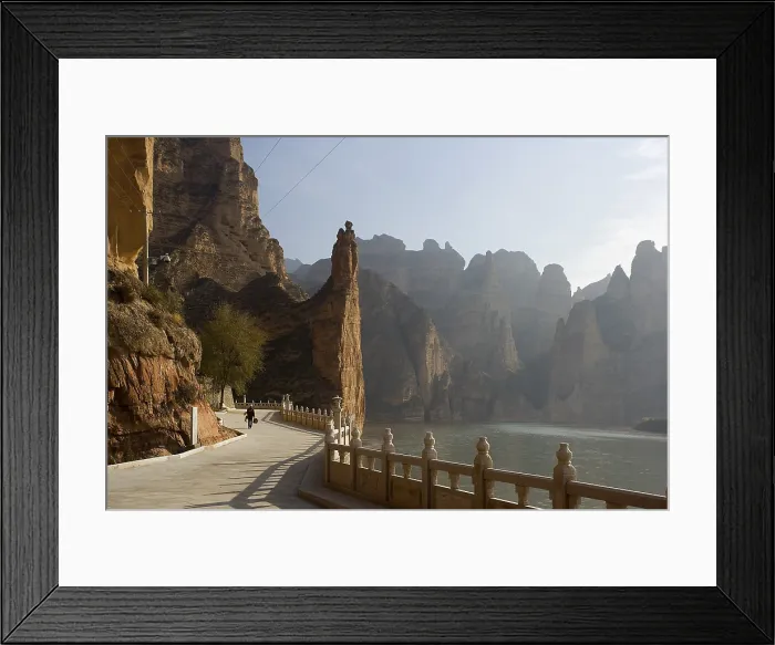 Framed Print : CHINA. NORTH WEST. The Silk Road. Binglingsi Grottoes. Liujiaxia Reservoir. AISA / Everett Collection**US SALES ONLY**