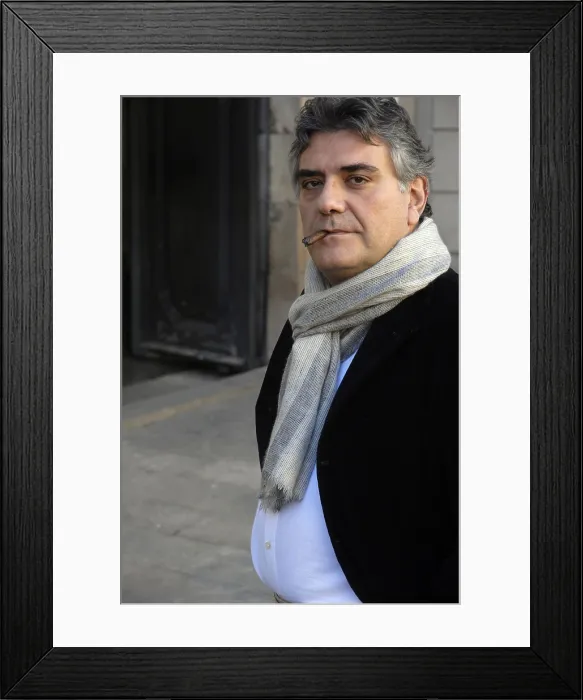 Framed Print : De CataldoGiancarlo (1956 - ). Italian writer. Oscar Elias / AISA / Everett Collection (189501)**US SALES ONLY**