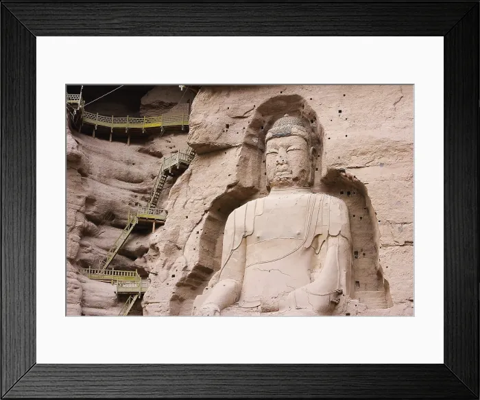 Framed Print : CHINA. NORTH WEST. The Silk Road. Binglingsi Grottoes. AISA / Everett Collection**US SALES ONLY**