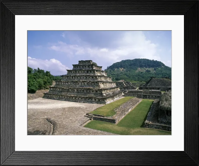 Framed Print : MEXICO. VERACRUZ. El Tajn. The Nichos Pyramid. Pre-Columbian art. RAGA / AISA / Everett Collection (189875)**US SALES ONLY**