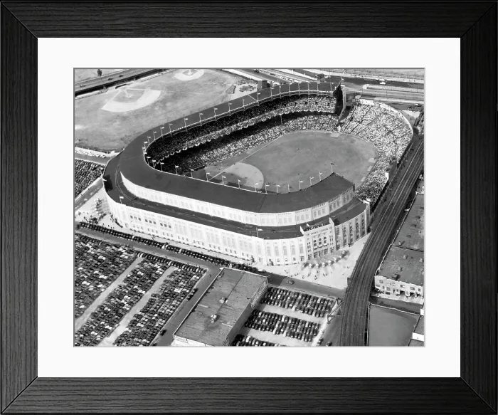 Framed Print : Over 70, 000 fans jam Yankee Stadium awaiting the first game of the 1941 World Series between the New York Yankees and the Brooklyn Dodgers. New York City, September 25, 1941