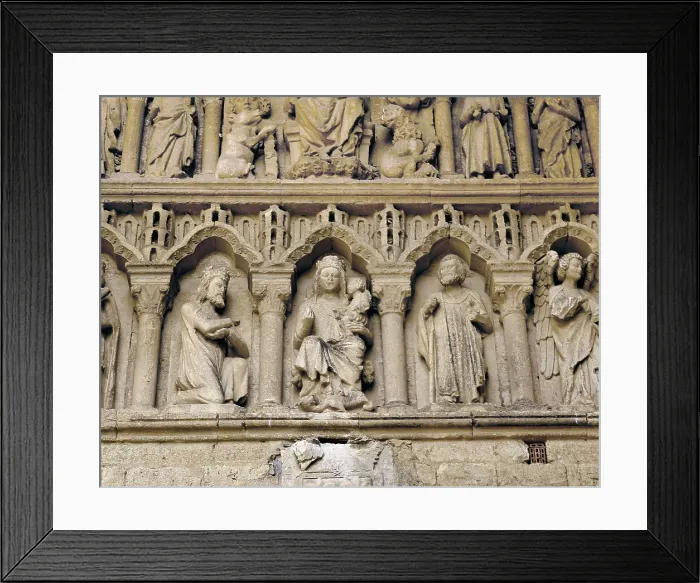 Framed Print : SPAIN. Villalczar de Sirga. Church of Santa Mara la Blanca. Central nave. Romanesque art. ; Gothic art. Architecture. AISA / Everett Collection**US SALES ONLY**