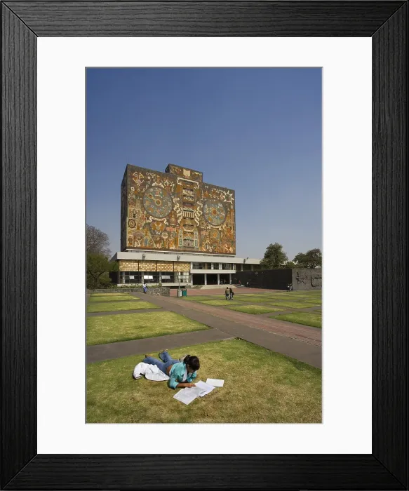 Framed Print : MEXICO. Mexico City. Reforma Avenue. Mexico Autonomous University. RAGA / AISA / Everett Collection (189924)**US SALES ONLY**