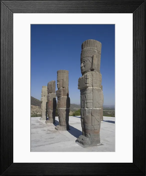 Framed Print : MEXICO. HIDALGO. Tula. Quetzalcoatl Temple. The Atlantes Statues. Toltec art. RAGA / AISA / Everett Collection (189936)**US SALES ONLY**