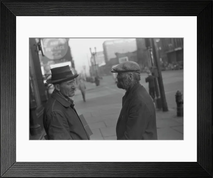 Framed Print : Men on Lower Douglas Street, Omaha, Nebraska, photograph by John Vachon, November, 1938 Framed Print : Men on Lower Douglas Street, Omaha, Nebraska, photograph by John Vachon, November, 1938