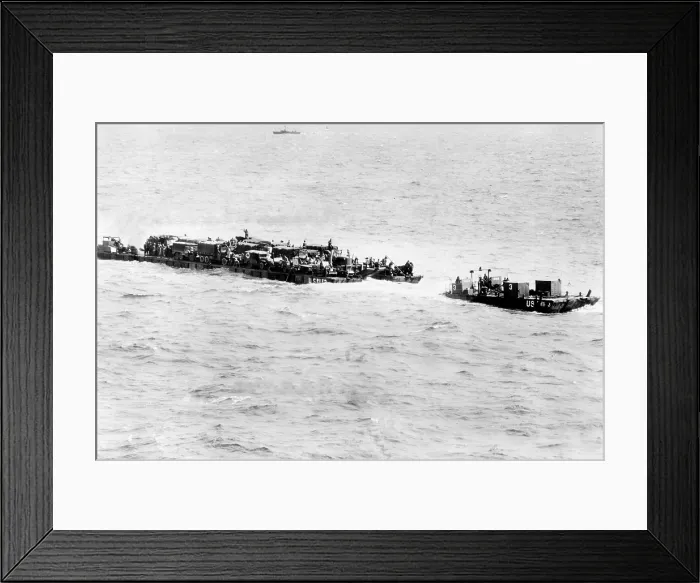 Framed Print : WORLD WAR II, in France, ships have difficulty crossing the English channel on invasion day.. Courtesy: CSU Archives  /  Everett Collection