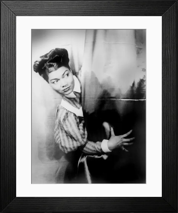 Framed Print : Pearl Bailey (1918-1990), taking a call after singing A Woman's Prerogative in St