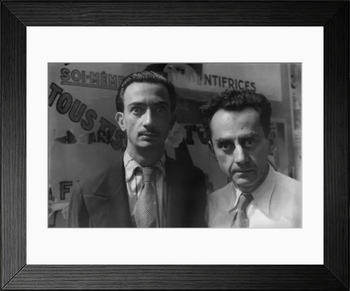 Framed Print : Salvador Dali, and Man Ray, photograph by Carl Van Vechten, Paris, France, June 16, 1934