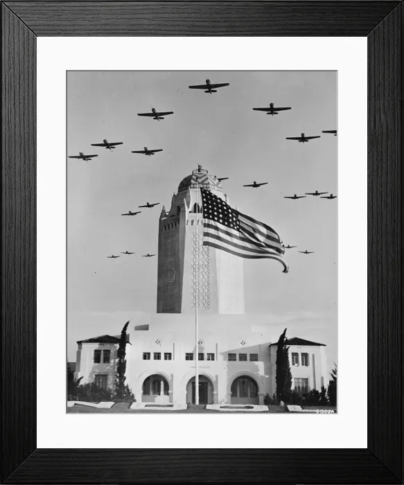 Framed Print : World War II, Warbirds and the 170 foot tower of the administration building of Randolph Field, Texas, circa 1942 Framed Print : World War II, Warbirds and the 170 foot tower of the administration building of Randolph Field, Texas, circa 1942