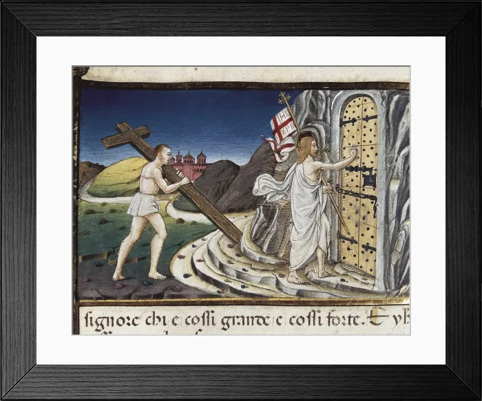Framed Print : DE PREDIS, Cristoforo (1440-1486). Stories of Saint Joachim, Saint Anne, Virgin Mary, Jesus, the Baptist and the End of the World. 1476