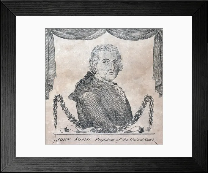 Framed Print : President John Adams, engraving by Amos Doolittle, August 14, 1799 Framed Print : President John Adams, engraving by Amos Doolittle, August 14, 1799
