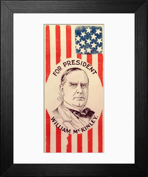 Framed Print : Campaign poster for William McKinley, ca. 1900