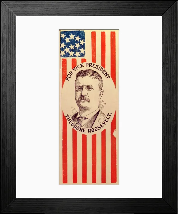 Framed Print : Campaign poster for Theodore Roosevelt, ca. 1900