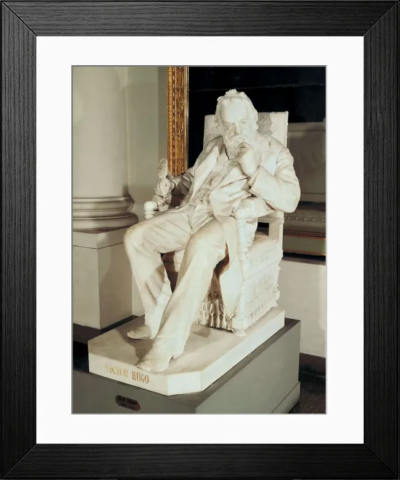 Framed Print : TRENTANOVE, Gaetano (1858-1937). Seated statue of Victor Hugo. end 19th-beg. 20th c. Sculpture on marble. ITALY. Florence. Galleria d'Arte Moderna Framed Print : TRENTANOVE, Gaetano (1858-1937). Seated statue of Victor Hugo. end 19th-beg. 20th c. Sculpture on marble. ITALY. Florence. Galleria d'Arte Moderna