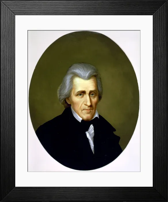 Framed Print : Andrew Jackson, chromolithograph ca. late 19th century Framed Print : Andrew Jackson, chromolithograph ca. late 19th century