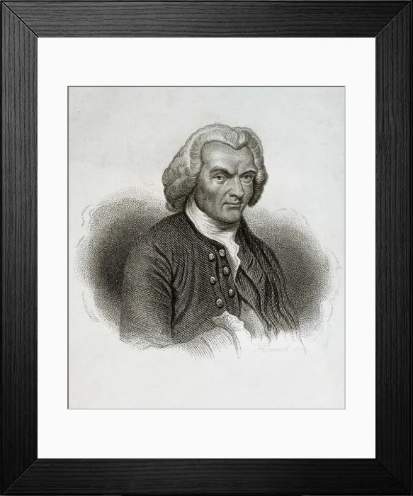 Framed Print : Rousseau, Jean-Jacques (1712-1778). Bust of Rousseau. Engraving. AISA / Everett Collection**US SALES ONLY**