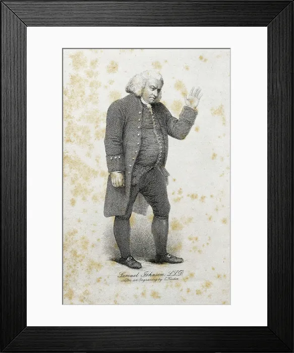 Framed Print : JOHNSON, Samuel (1709-1784). Engraving. AISA / Everett Collection**US SALES ONLY**