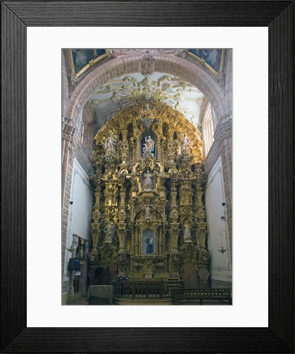 Framed Print : MEXICO. Guanajuato. La Valenciana mines. La Valenciana Temple. Altarpiece. Colonial baroque. RAGA / AISA / Everett Collection (189959)**US SALES ONLY**