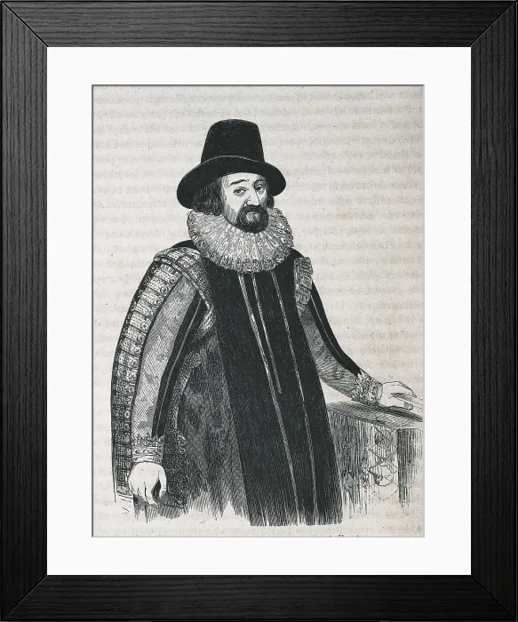 Framed Print : BACON, Francis (1561-1626). Engraving after a painting by Paul van Sommer. Engraving. AISA / Everett Collection**US SALES ONLY**