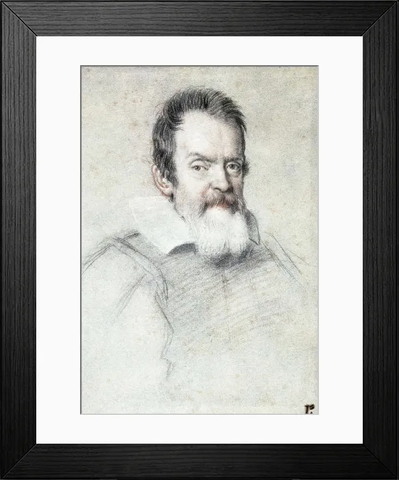 Framed Print : LEONI, Ottavio Mario (1578-1630). Portrait of Galileo Galilei. 1600-1630. Drawing. ITALY. Florence. Biblioteca Marucelliana (Marucelliana Library) Framed Print : LEONI, Ottavio Mario (1578-1630). Portrait of Galileo Galilei. 1600-1630. Drawing. ITALY. Florence. Biblioteca Marucelliana (Marucelliana Library)