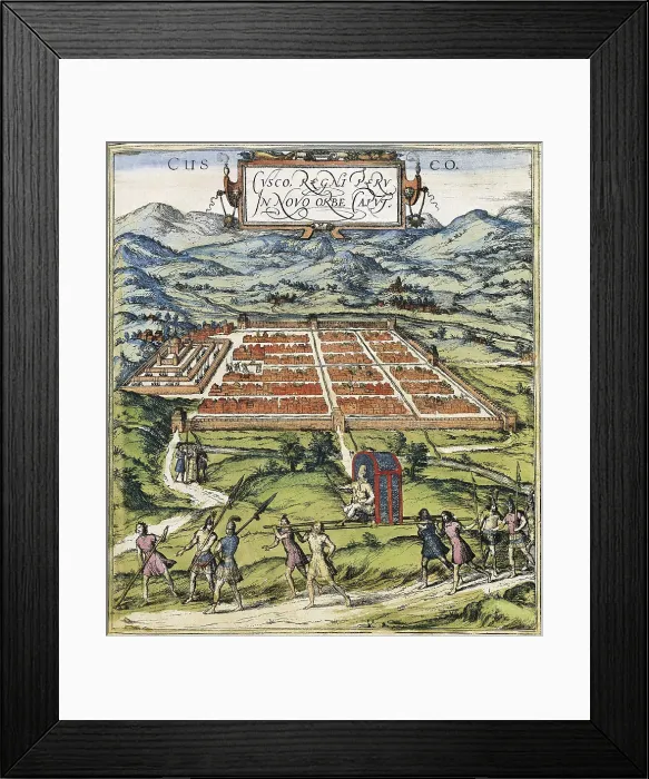Framed Print : ORTELIUS, Abraham (1527-1598); BRAUN, George (1541-1622); HOGENBERG, Franz (1535-1590). Civitatis Orbis Terrarum (Theatrum orbis terrarum). 1572-1617. Cuzco (1572). Volume I Framed Print : ORTELIUS, Abraham (1527-1598); BRAUN, George (1541-1622); HOGENBERG, Franz (1535-1590). Civitatis Orbis Terrarum (Theatrum orbis terrarum). 1572-1617. Cuzco (1572). Volume I