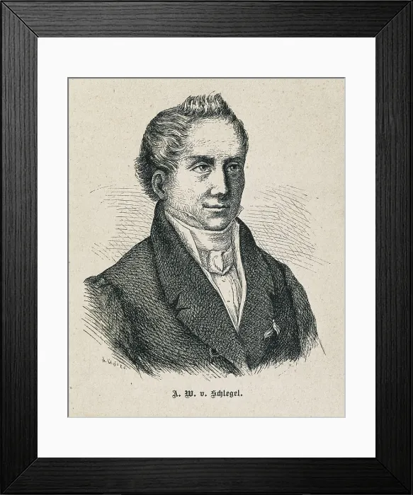 Framed Print : SCHLEGEL, August Wilhelm von (1767-1845). Etching. AISA / Everett Collection**US SALES ONLY** Framed Print : SCHLEGEL, August Wilhelm von (1767-1845). Etching. AISA / Everett Collection**US SALES ONLY**