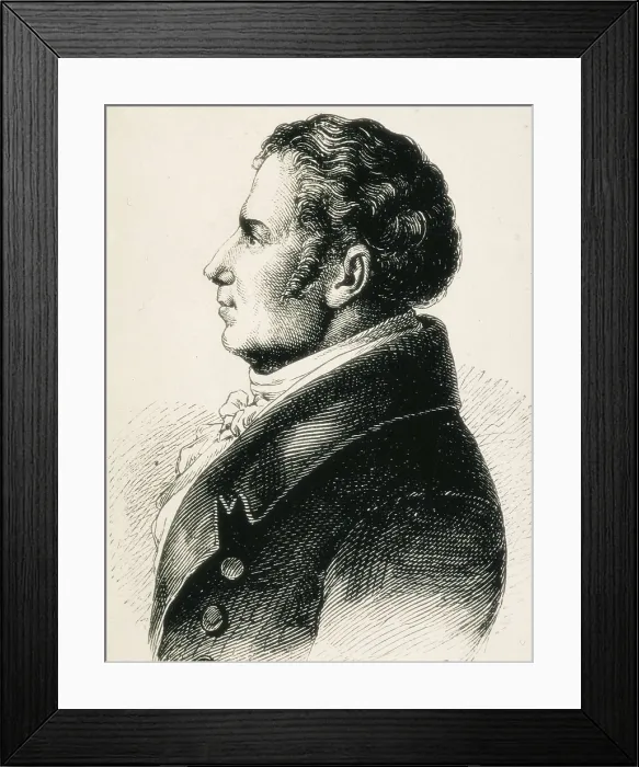Framed Print : SCHLEGEL, August Wilhelm von (1767-1845). Etching. AISA / Everett Collection**US SALES ONLY**