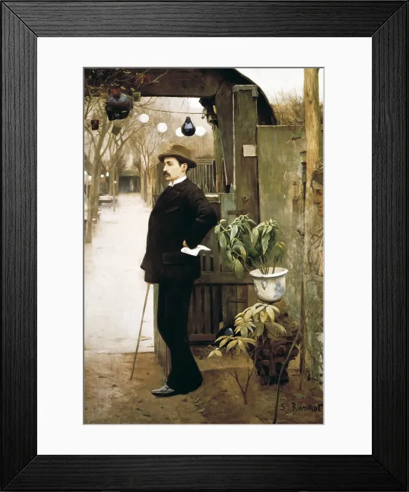 Framed Print : RUSInOL i PRATS, Santiago (1861-1931). Portrait of Miguel Utrillo. ca. 1891. Portrait executed during his stay in Paris. Modernism. Oil on canvas. SPAIN. Barcelona