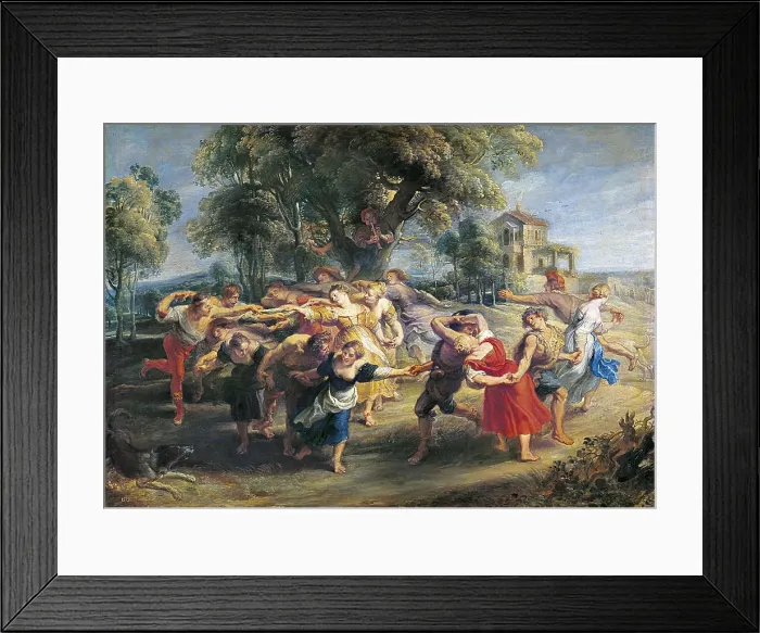 Framed Print : RUBENS, Peter Paul (1577-1640). A Peasant Dance. 1635. Flemish art. Oil on canvas. SPAIN. Madrid. Prado Museum. AISA / Everett Collection**US SALES ONLY**