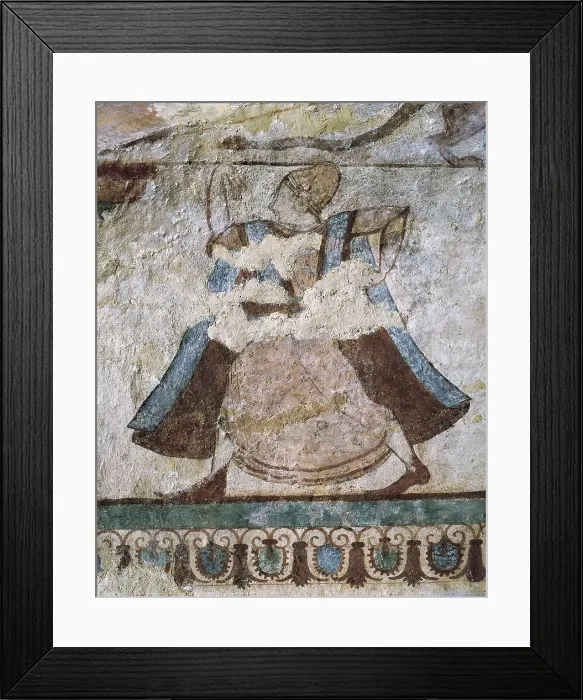 Framed Print : Tomb of The Lionesses. ITALY. Tarquinia. Necropolis of Monterozzi. Tomb of The Lionesses. Dancer. Etruscan art. Fresco. AISA / Everett Collection**US SALES ONLY** Framed Print : Tomb of The Lionesses. ITALY. Tarquinia. Necropolis of Monterozzi. Tomb of The Lionesses. Dancer. Etruscan art. Fresco. AISA / Everett Collection**US SALES ONLY**