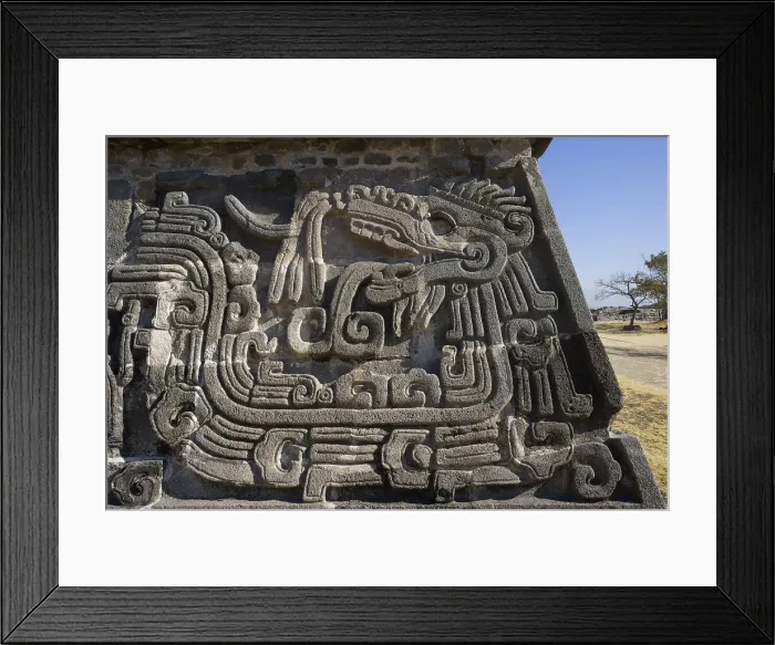 Framed Print : MEXICO. Xochicalco. Ceremonial Center. Quetzalcoatl Pyramid. Relief. Teotihuacan culture. RAGA / AISA / Everett Collection (190013)**US SALES ONLY** Framed Print : MEXICO. Xochicalco. Ceremonial Center. Quetzalcoatl Pyramid. Relief. Teotihuacan culture. RAGA / AISA / Everett Collection (190013)**US SALES ONLY**