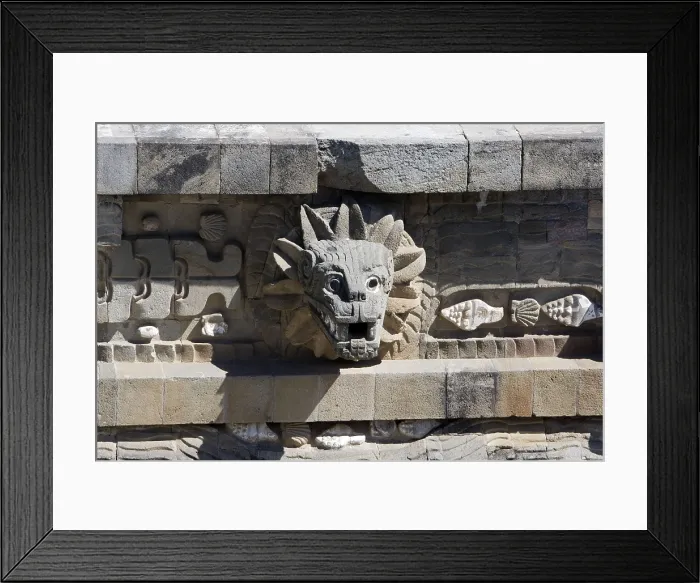 Framed Print : MEXICO. STATE OF MEXICO. Teotihuacn. Quetzalcoatl Temple. Teotihuacan culture. RAGA / AISA / Everett Collection (190017)**US SALES ONLY**
