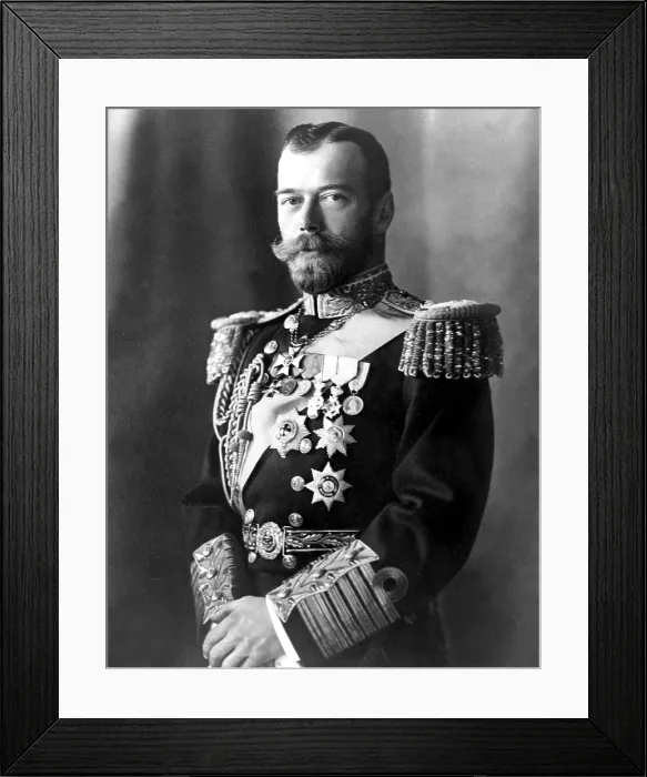 Framed Print : NICHOLAS ROMANOFF, Former Czar of Russia, who was assassinated by the Bolshevik troops during their retreat on Yeksterinburg, June 21, 1918 Framed Print : NICHOLAS ROMANOFF, Former Czar of Russia, who was assassinated by the Bolshevik troops during their retreat on Yeksterinburg, June 21, 1918