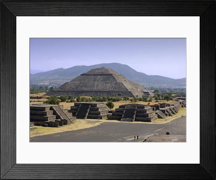 Framed Print : MEXICO. STATE OF MEXICO. Teotihuacn. Avenue of the Dead. The Sun Pyramid. Teotihuacan culture. RAGA / AISA / Everett Collection (190022)**US SALES ONLY**