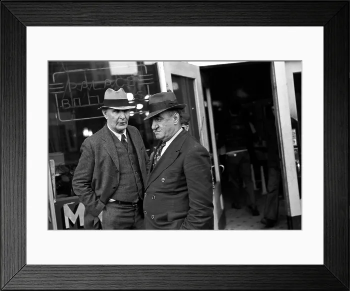 Framed Print : Men in front of a pool hall, Omaha, Nebraska, photograph by John Vachon, November, 1938 Framed Print : Men in front of a pool hall, Omaha, Nebraska, photograph by John Vachon, November, 1938