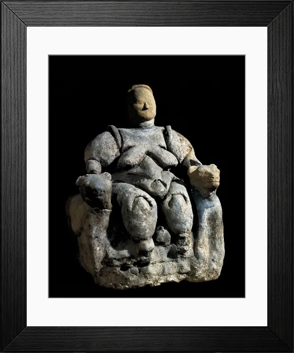 Framed Print : Mother Goddess. 7th mil. -5th mil. BC. Neolithic art. Terra-cotta. TURKEY. Ankara. Archaeological Museum. Proc: TURKEY. atalhyk. AISA / Everett Collection**US SALES ONLY**