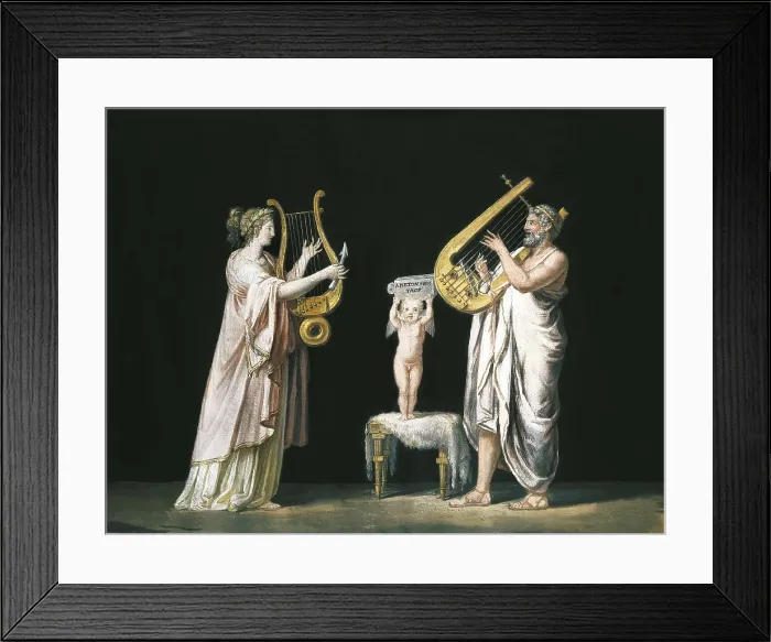 Framed Print : CANOVA, Antonio (1757-1822). Erato and Pindar. ca. 1798. Neoclassicism. Tempera. ITALY. Possagno. Museum of Antonio Canova. AISA / Everett Collection**US SALES ONLY**