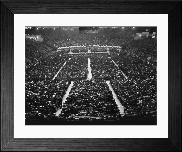Framed Print : People fill Madison Square Garden to hear Norman Thomas of the Socialist Party make his final plea for votes in the presidential election, 1932 Framed Print : People fill Madison Square Garden to hear Norman Thomas of the Socialist Party make his final plea for votes in the presidential election, 1932