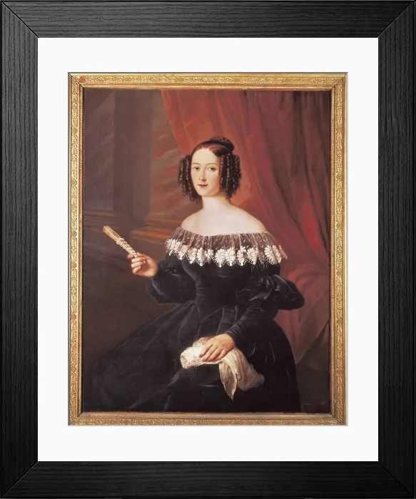 Framed Print : ESQUIVEL Y SUAREZ DE URBINA, Antonio Mara (1806-1857). Portrait of Pilar de Jandiola. 1838. Grandmother of Count of Pradere, Daniel de Carvallo y Prat. Romanticism. Oil on canvas Framed Print : ESQUIVEL Y SUAREZ DE URBINA, Antonio Mara (1806-1857). Portrait of Pilar de Jandiola. 1838. Grandmother of Count of Pradere, Daniel de Carvallo y Prat. Romanticism. Oil on canvas