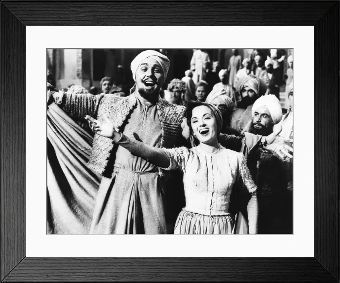 Framed Print : KISMET, from left: Howard Keel, Ann Blyth, 1955